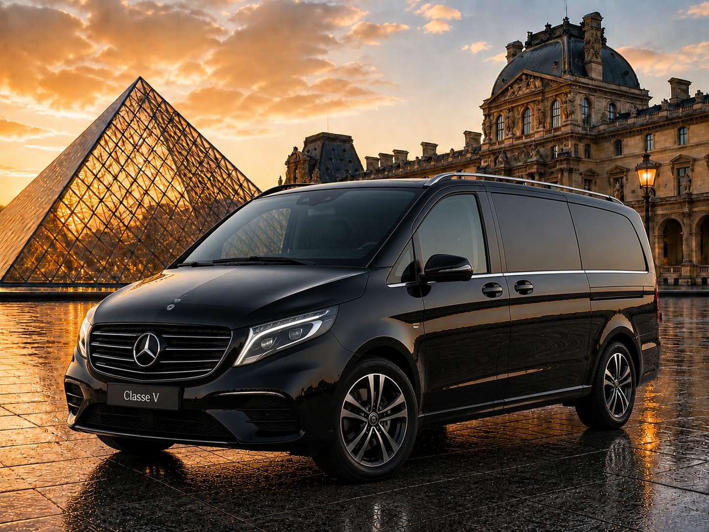 Van Mercedes Classe V - chauffeur privé M Booking Paris